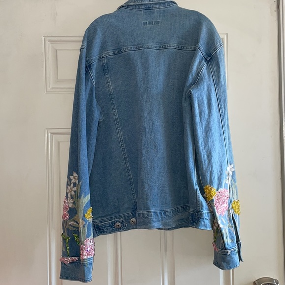 Nwots INC hand beaded denim jacket - Picture 3 of 9